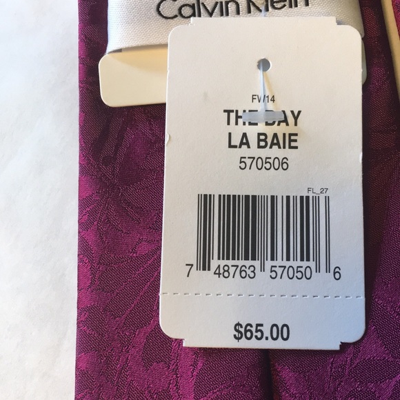 Calvin Klein dark rose tie - Picture 4 of 9